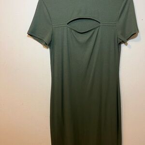 NO BOUNDARIES Olive Green Dress